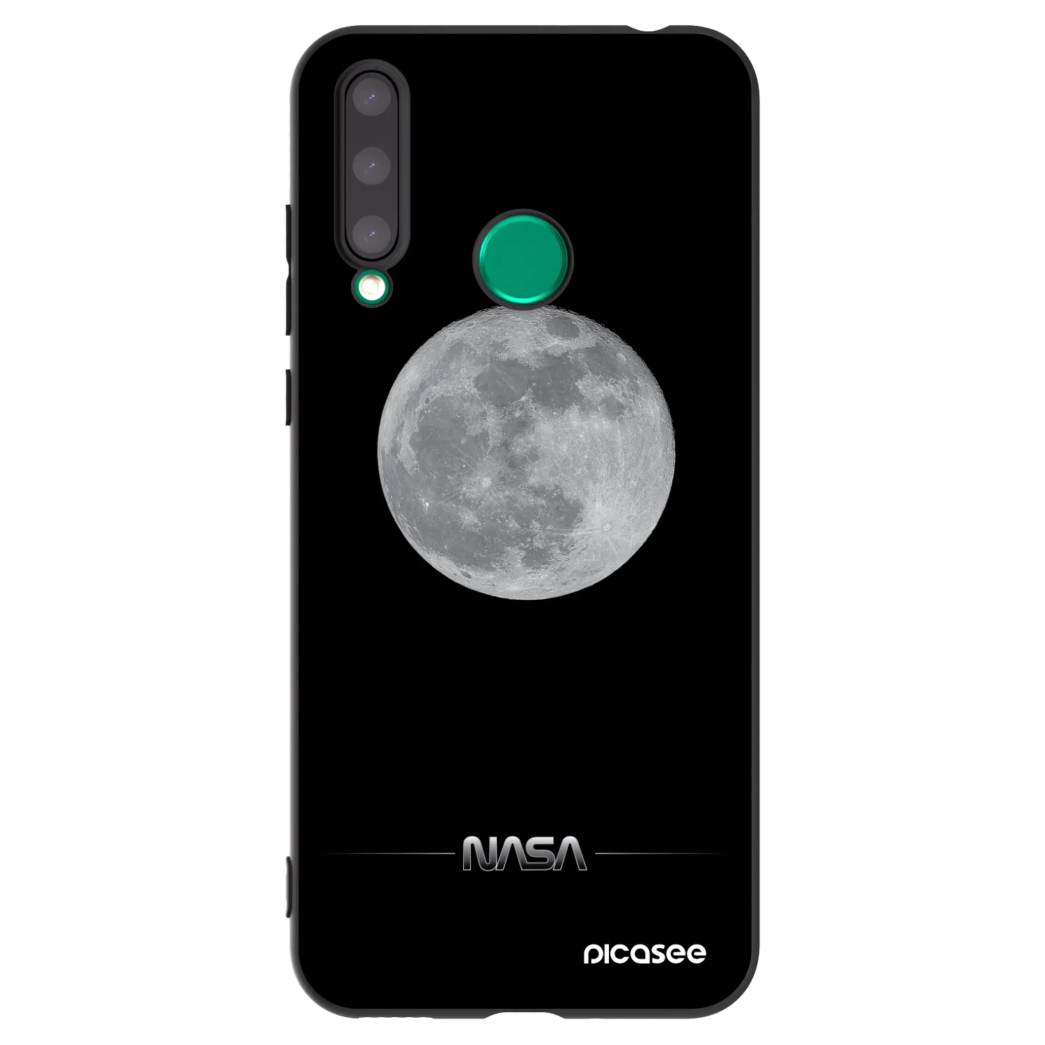 Picasee husă neagră din silicon pentru Honor 20 Lite - Moon Minimal