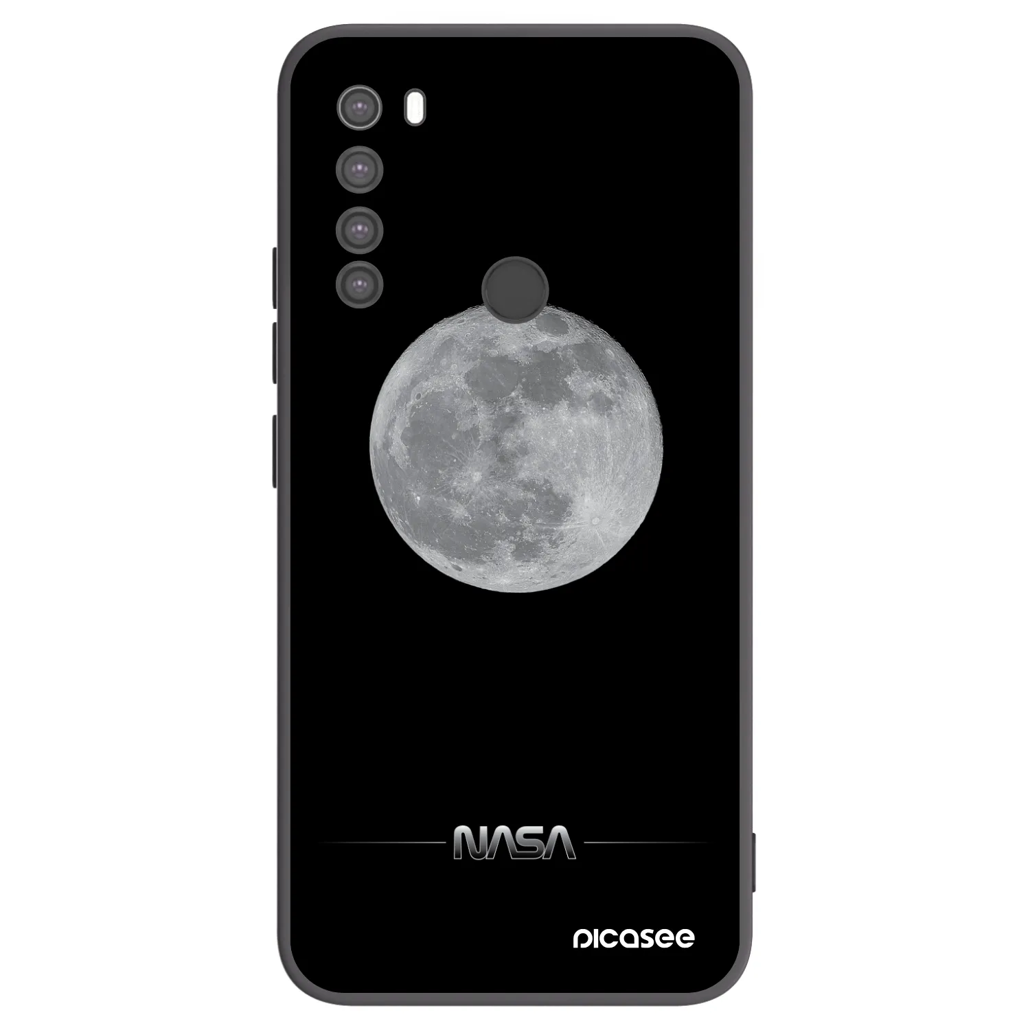 Picasee husă neagră din silicon pentru Xiaomi Redmi Note 8 - Moon Minimal