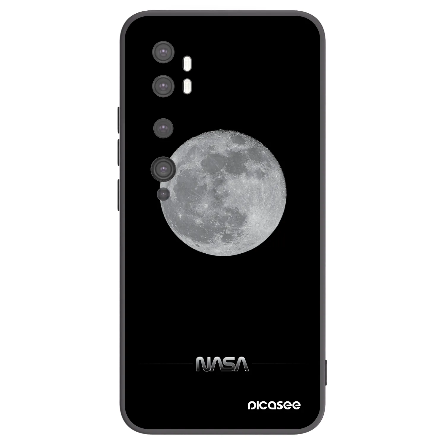 Picasee husă neagră din silicon pentru Xiaomi Mi Note 10 (Pro) - Moon Minimal