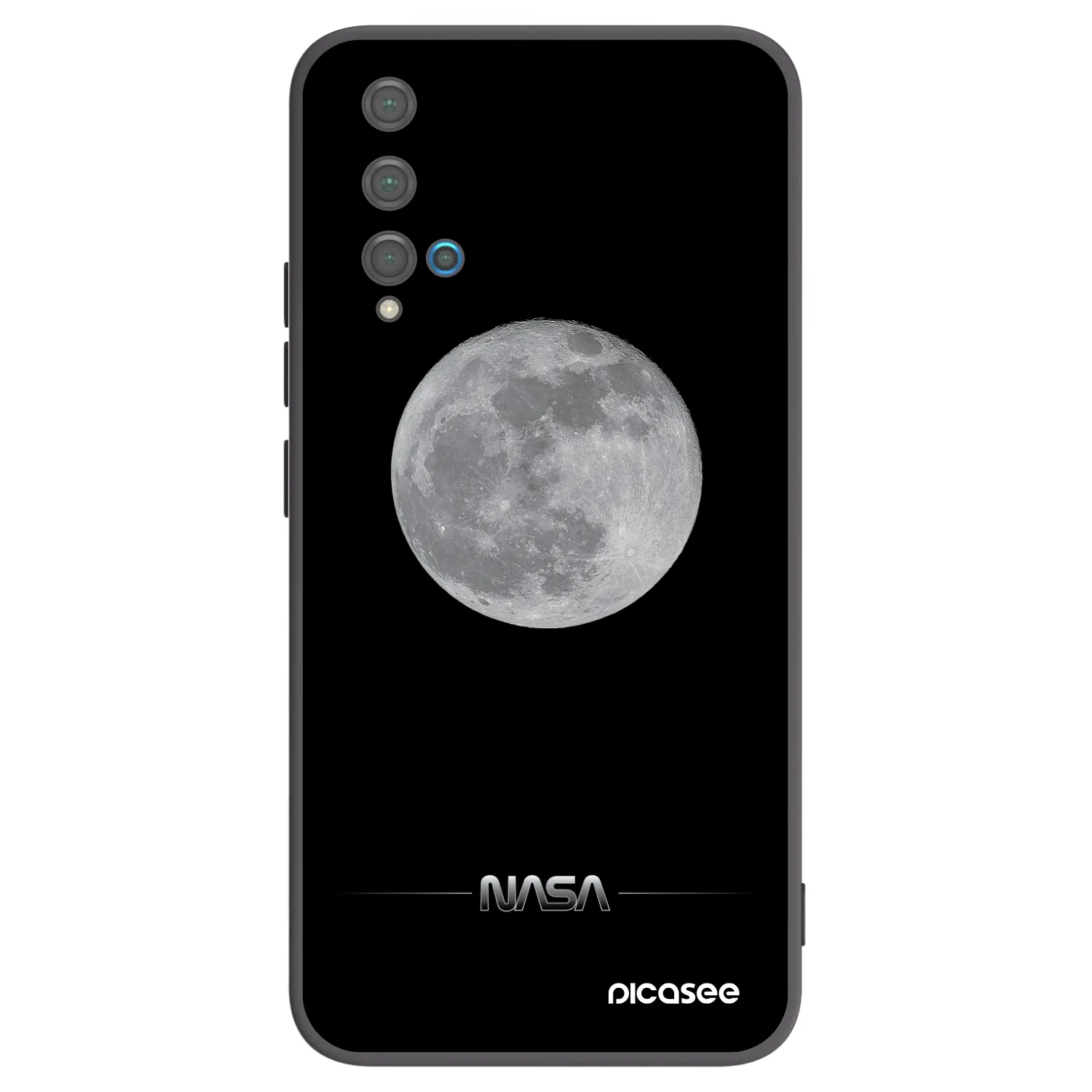 Picasee husă neagră din silicon pentru Huawei Nova 5T - Moon Minimal