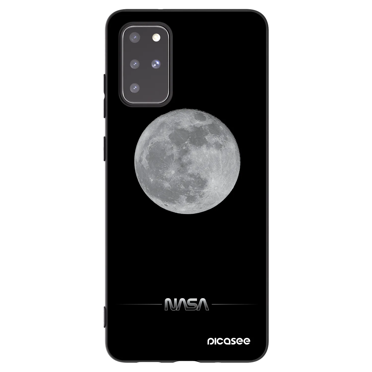 Picasee husă neagră din silicon pentru Samsung Galaxy S20+ G985F - Moon Minimal