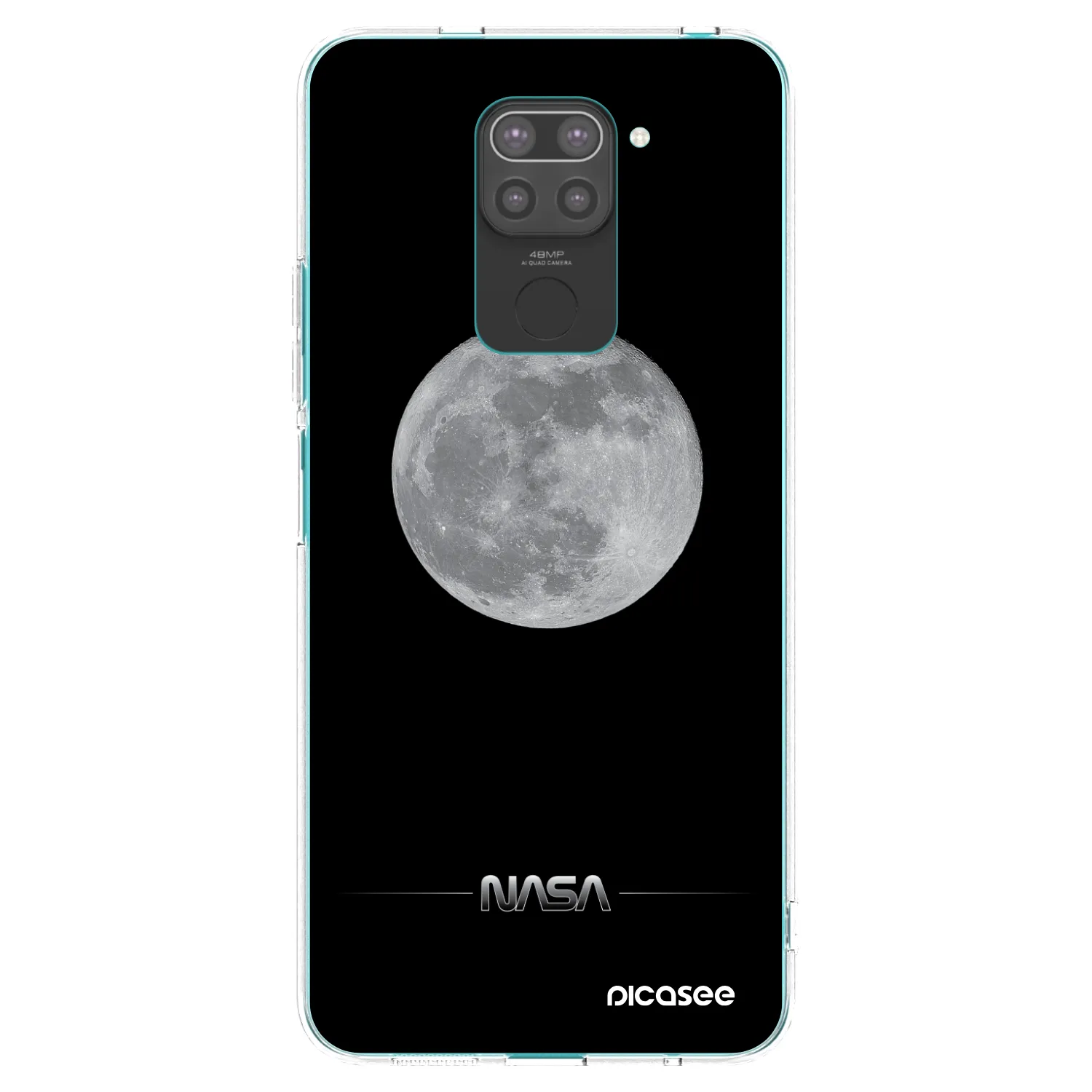 Picasee husă neagră din silicon pentru Xiaomi Redmi Note 9 - Moon Minimal