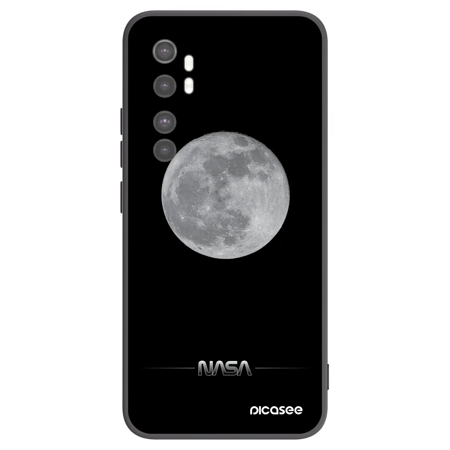 Picasee husă neagră din silicon pentru Xiaomi Mi Note 10 Lite - Moon Minimal