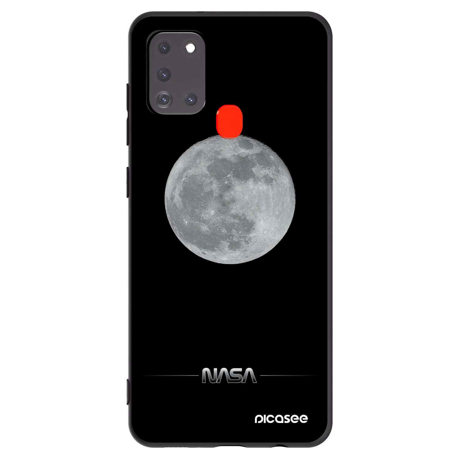Picasee husă neagră din silicon pentru Samsung Galaxy A21s - Moon Minimal