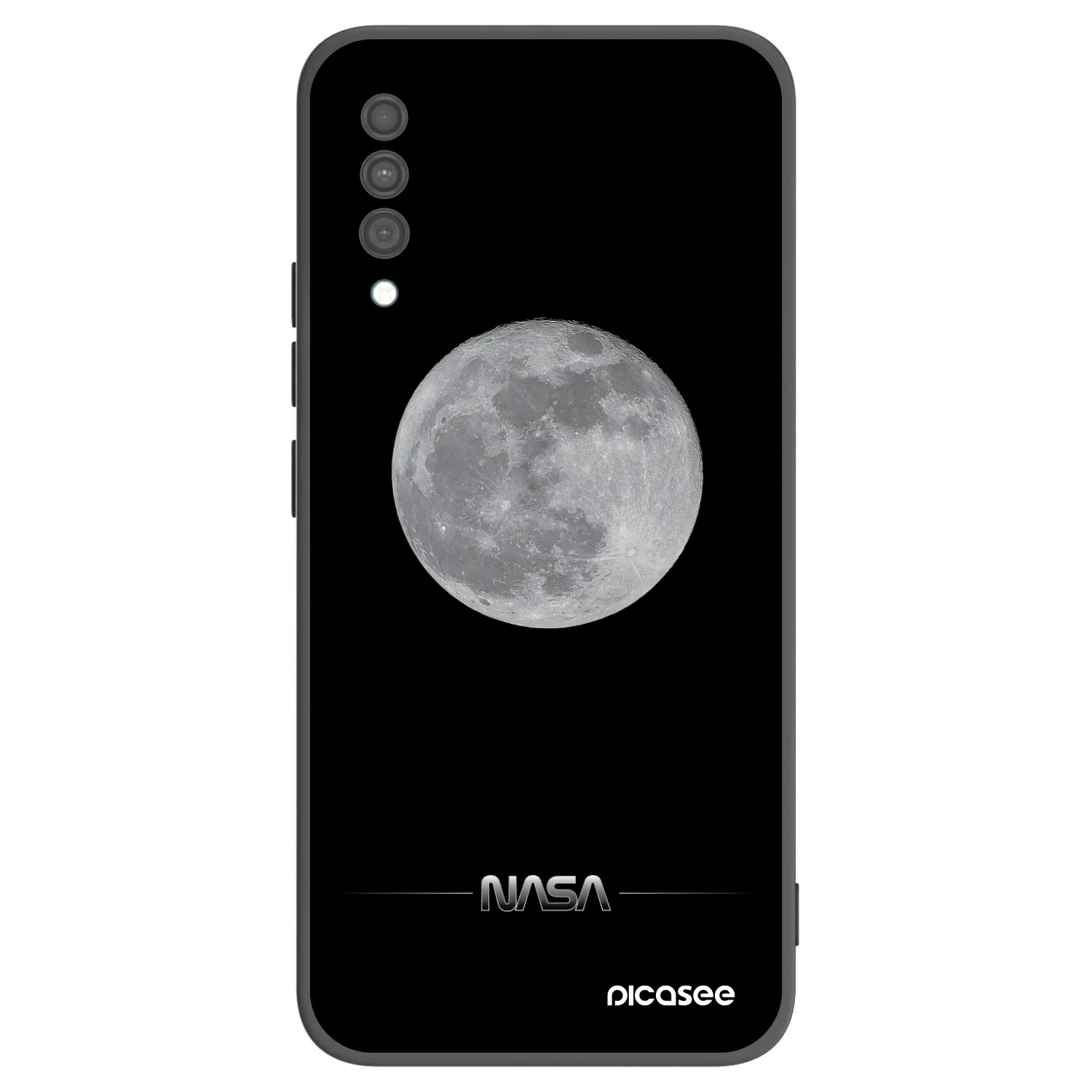 Picasee husă neagră din silicon pentru Samsung Galaxy A30s A307F - Moon Minimal