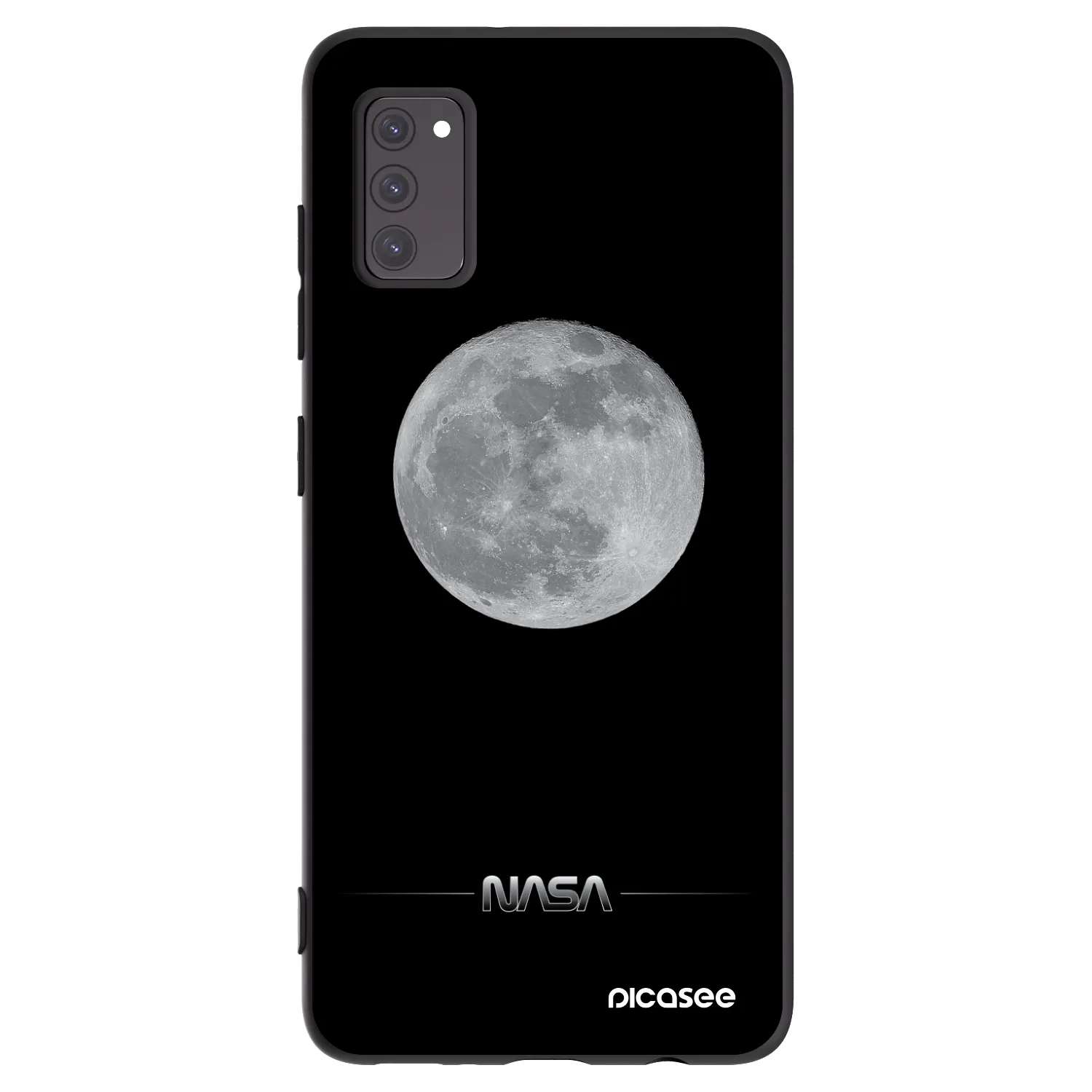 Picasee husă neagră din silicon pentru Samsung Galaxy A41 A415F - Moon Minimal