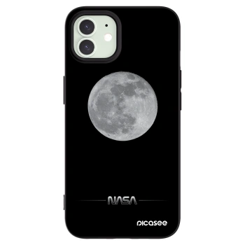 Picasee husă neagră din silicon pentru Apple iPhone 12 - Moon Minimal