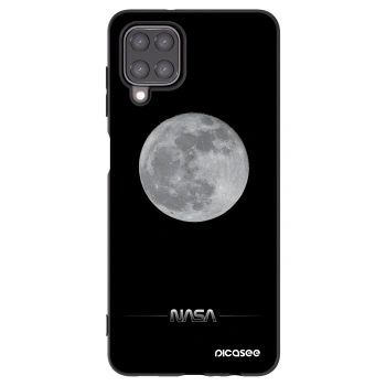 Picasee husă neagră din silicon pentru Samsung Galaxy A12 A125F - Moon Minimal