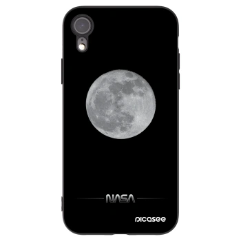 Picasee husă neagră din silicon pentru Apple iPhone XR - Moon Minimal