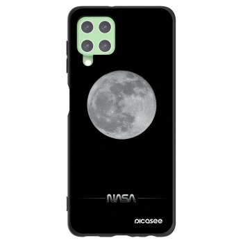 Picasee husă neagră din silicon pentru Samsung Galaxy A22 A225F 4G - Moon Minimal