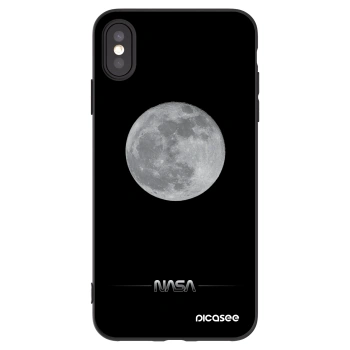 Picasee husă neagră din silicon pentru Apple iPhone XS Max - Moon Minimal