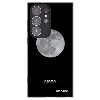 Picasee husă neagră din silicon pentru Samsung Galaxy S23 Ultra 5G - Moon Minimal