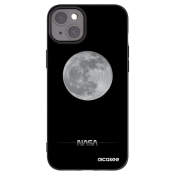 Picasee husă neagră din silicon pentru Apple iPhone 15 Plus - Moon Minimal