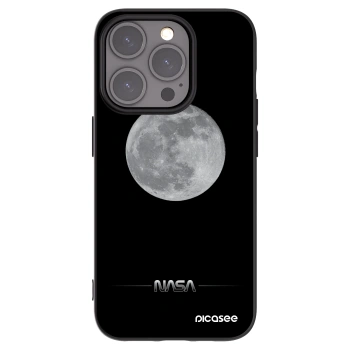 Picasee husă neagră din silicon pentru Apple iPhone 15 Pro - Moon Minimal