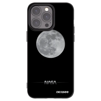 Picasee husă neagră din silicon pentru Apple iPhone 15 Pro Max - Moon Minimal