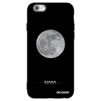 Picasee husă neagră din silicon pentru Apple iPhone 6/6S - Moon Minimal