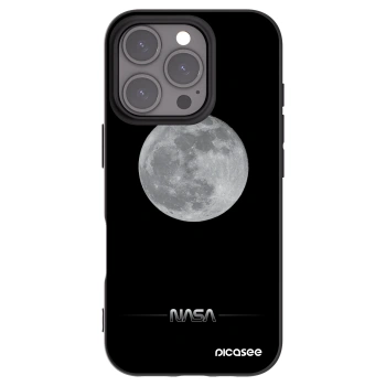 Picasee husă neagră din silicon pentru Apple iPhone 16 Pro - Moon Minimal