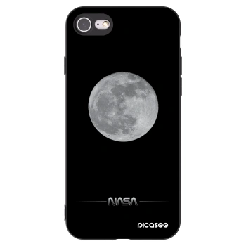 Picasee husă neagră din silicon pentru Apple iPhone 8 - Moon Minimal