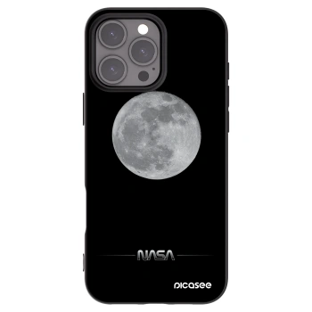 Picasee husă neagră din silicon pentru Apple iPhone 16 Pro Max - Moon Minimal