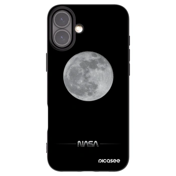 Picasee husă neagră din silicon pentru Apple iPhone 16 Plus - Moon Minimal