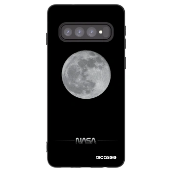 Picasee husă neagră din silicon pentru Samsung Galaxy S10 G973 - Moon Minimal