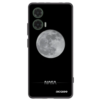 Picasee husă neagră din silicon pentru Motorola Moto G35 5G - Moon Minimal
