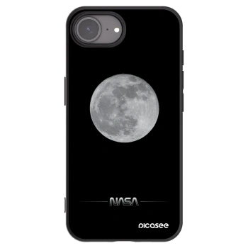 Picasee husă neagră din silicon pentru Apple iPhone 17e - Moon Minimal