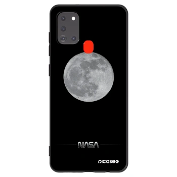 Picasee husă neagră din silicon pentru Samsung Galaxy A21s - Moon Minimal