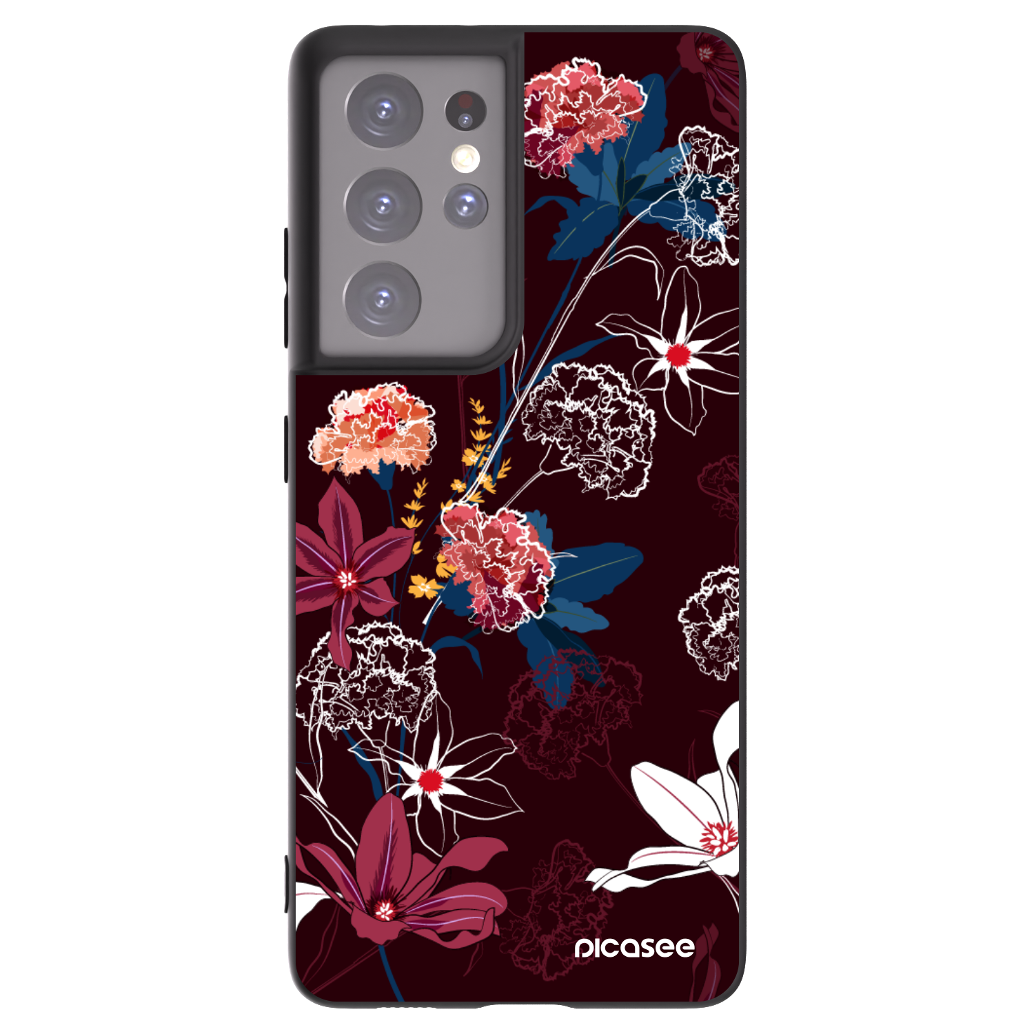Picasee husă neagră din silicon pentru Samsung Galaxy S21 Ultra 5G G998B - Dark Meadow