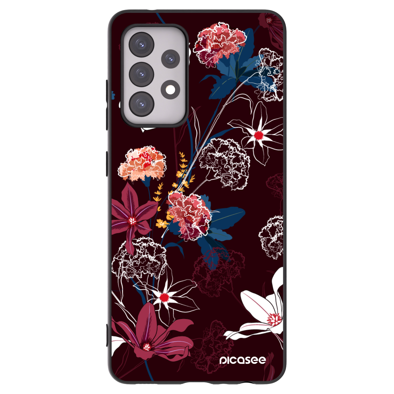 Picasee husă neagră din silicon pentru Samsung Galaxy A52 5G A525F - Dark Meadow