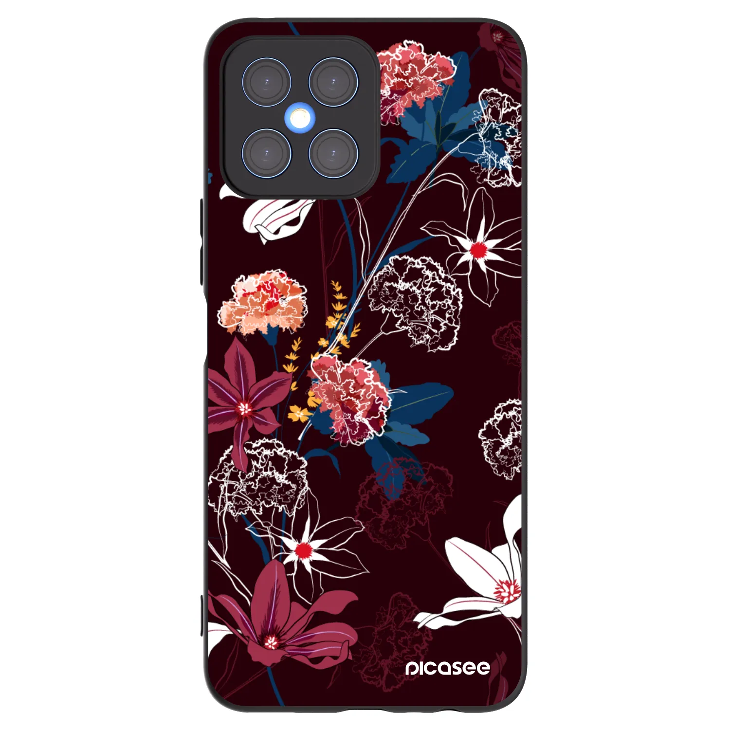 Picasee husă neagră din silicon pentru Honor X8 4G - Dark Meadow