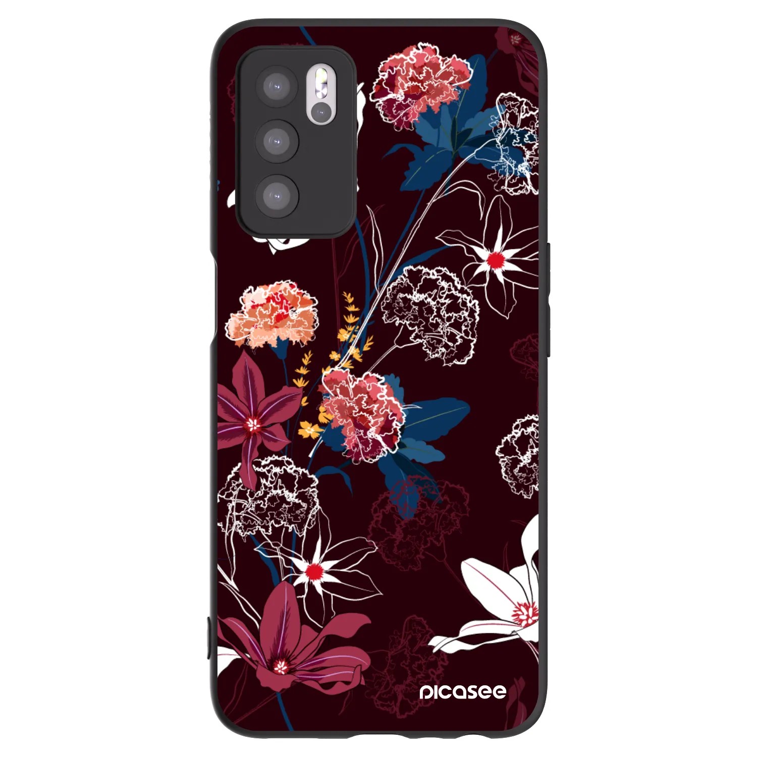 Picasee husă neagră din silicon pentru OPPO A16s - Dark Meadow