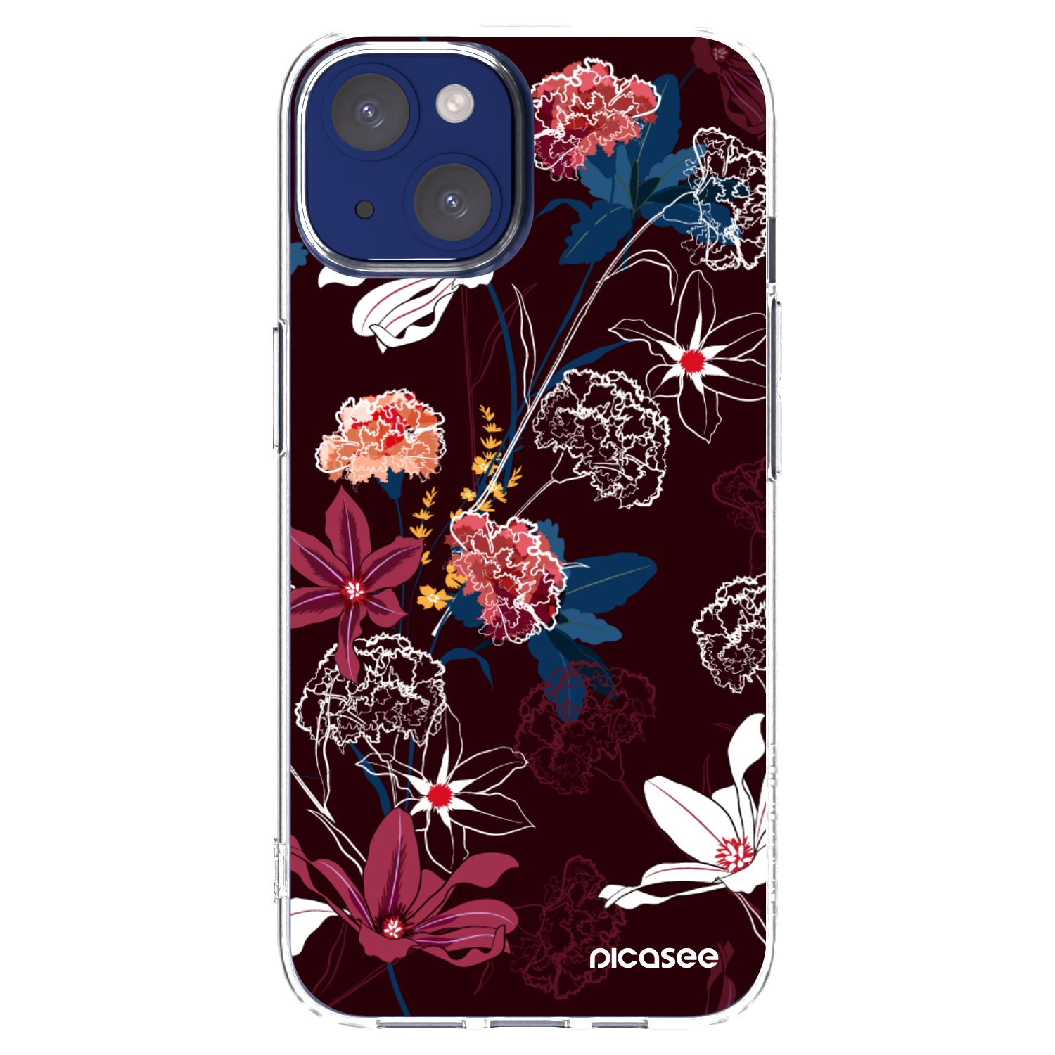 Picasee husă transparentă din silicon pentru Apple iPhone 14 - Dark Meadow