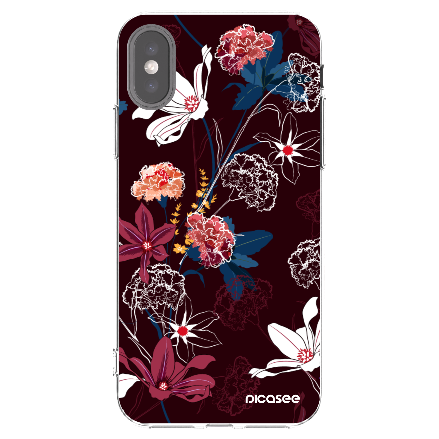 Picasee husă transparentă din silicon pentru Apple iPhone X/XS - Dark Meadow