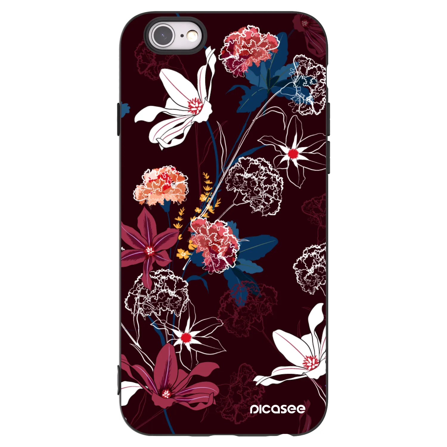 Picasee husă neagră din silicon pentru Apple iPhone 6/6S - Dark Meadow