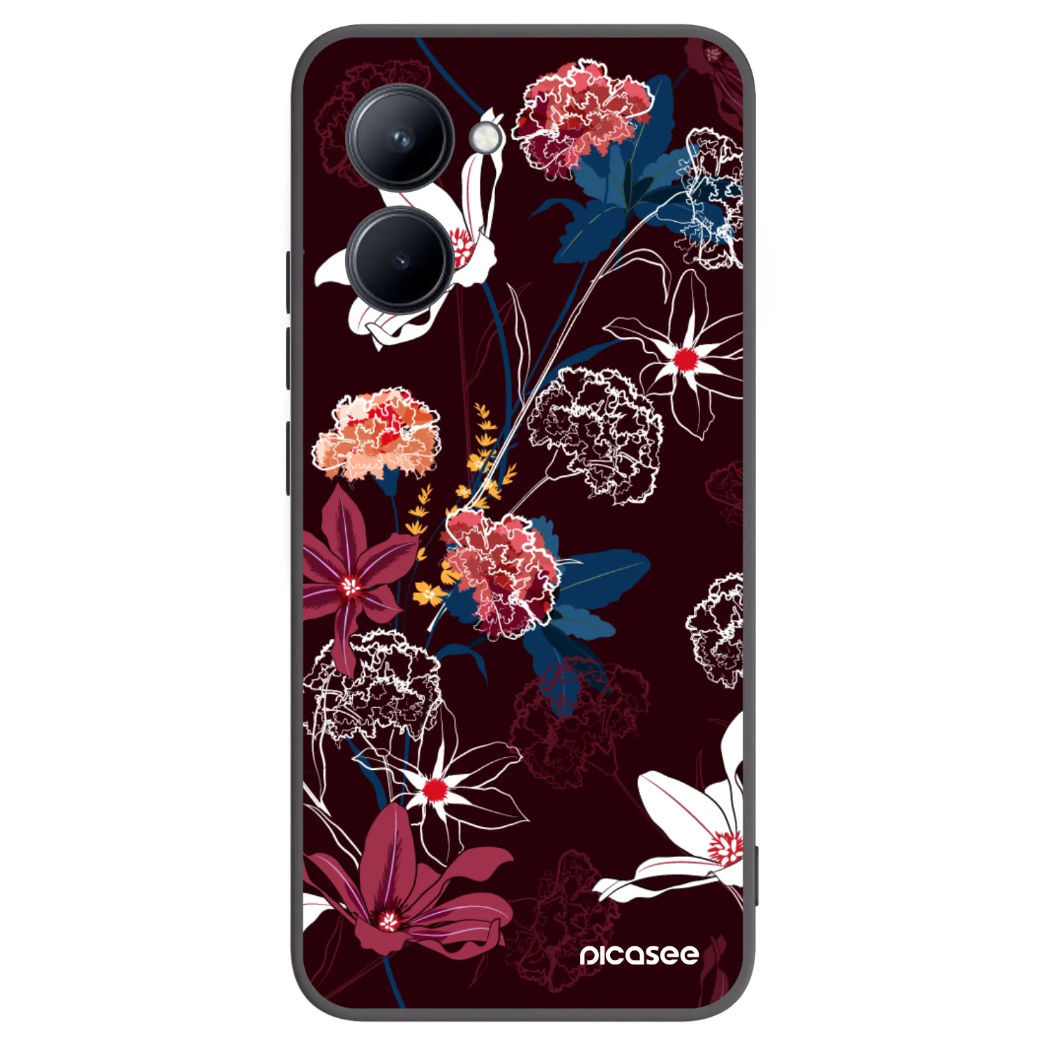 Picasee husă neagră din silicon pentru Realme C33 (2023) - Dark Meadow