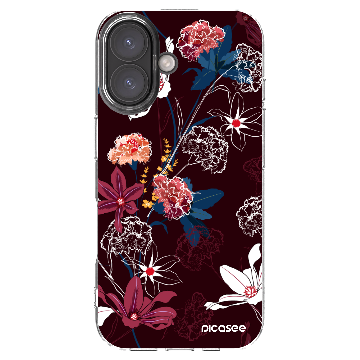 Picasee husă transparentă din silicon pentru Apple iPhone 16 - Dark Meadow