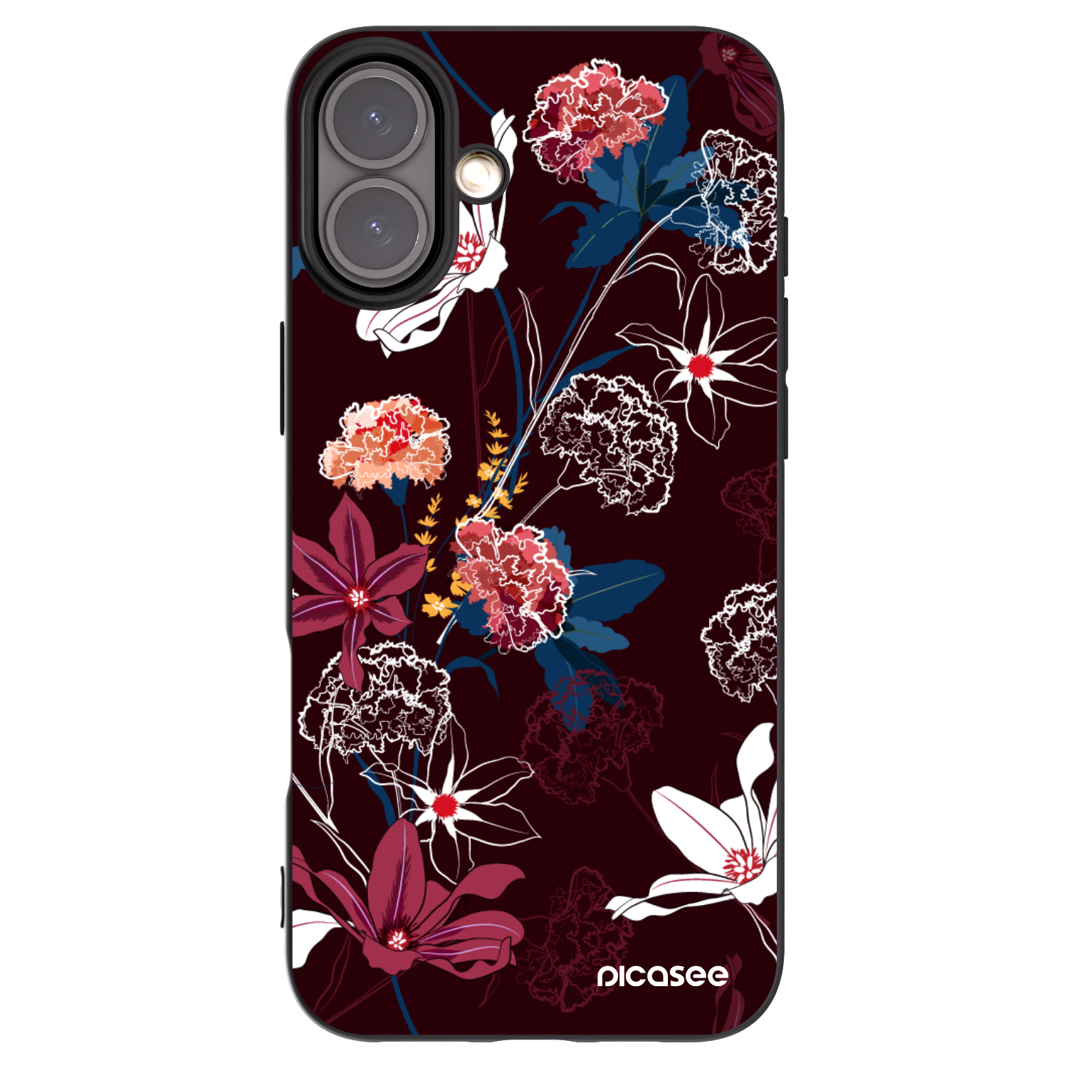 Picasee husă neagră din silicon pentru Apple iPhone 16 Plus - Dark Meadow