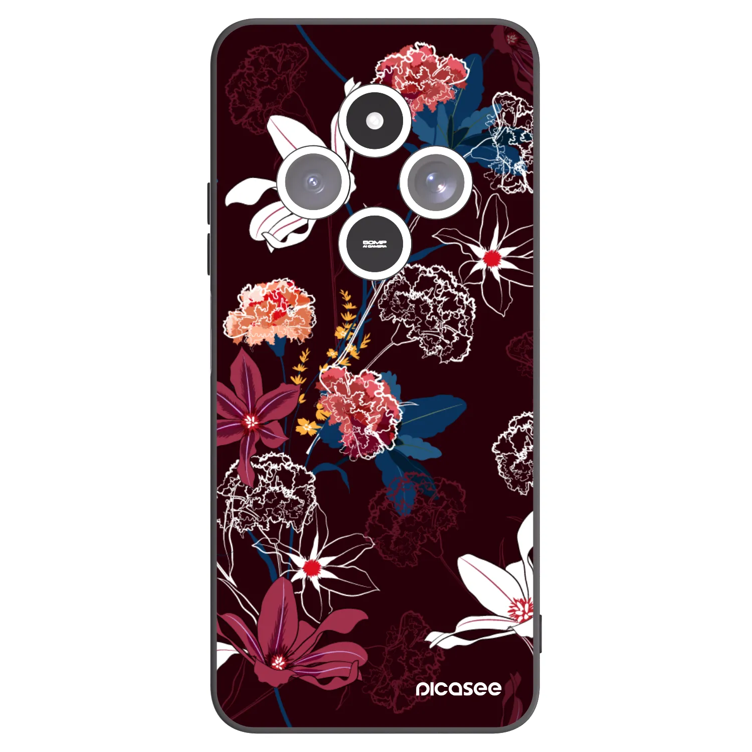 Picasee husă neagră din silicon pentru Xiaomi Redmi 14C - Dark Meadow