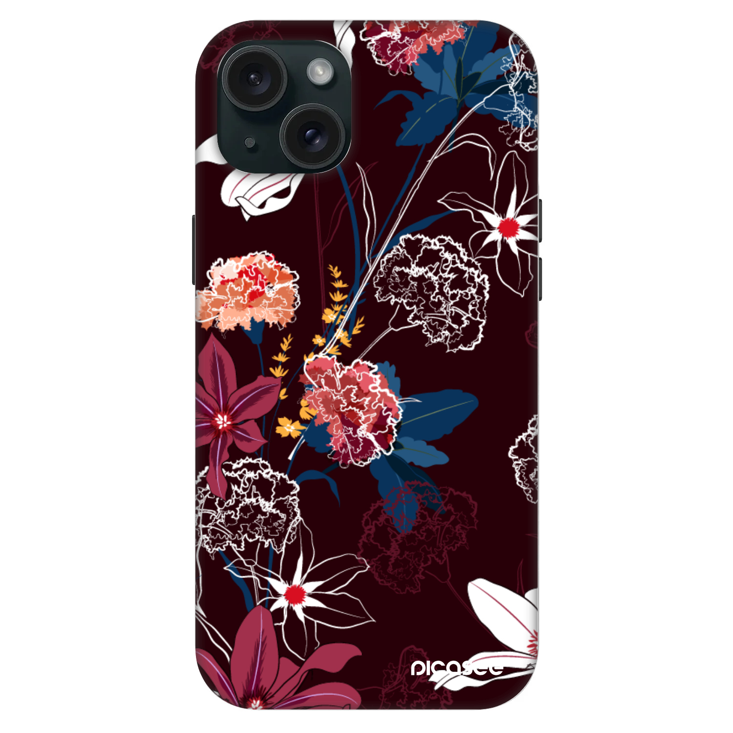 Picasee Fashion Case MagSafe pentru Apple iPhone 15 Plus - Dark Meadow