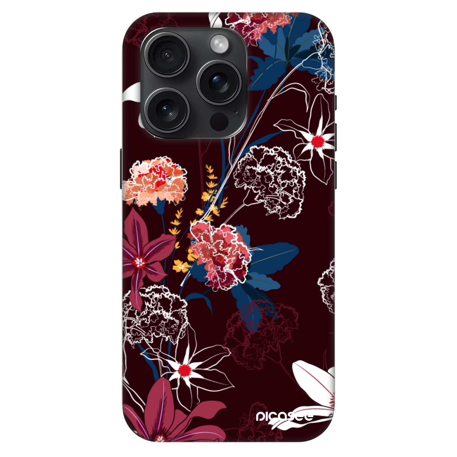 Picasee Fashion Case MagSafe pentru Apple iPhone 15 Pro - Dark Meadow