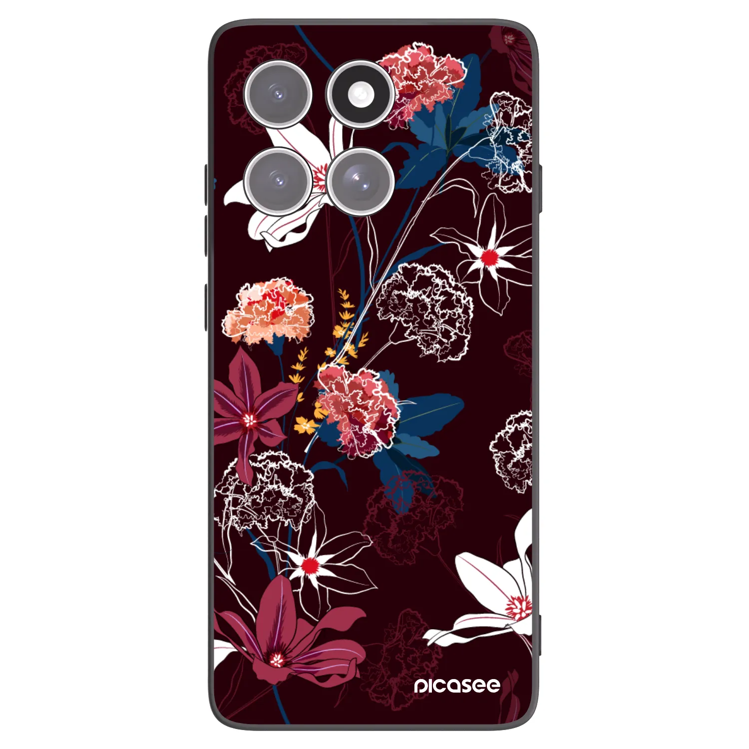 Picasee husă neagră din silicon pentru Motorola Edge 60 Fusion - Dark Meadow