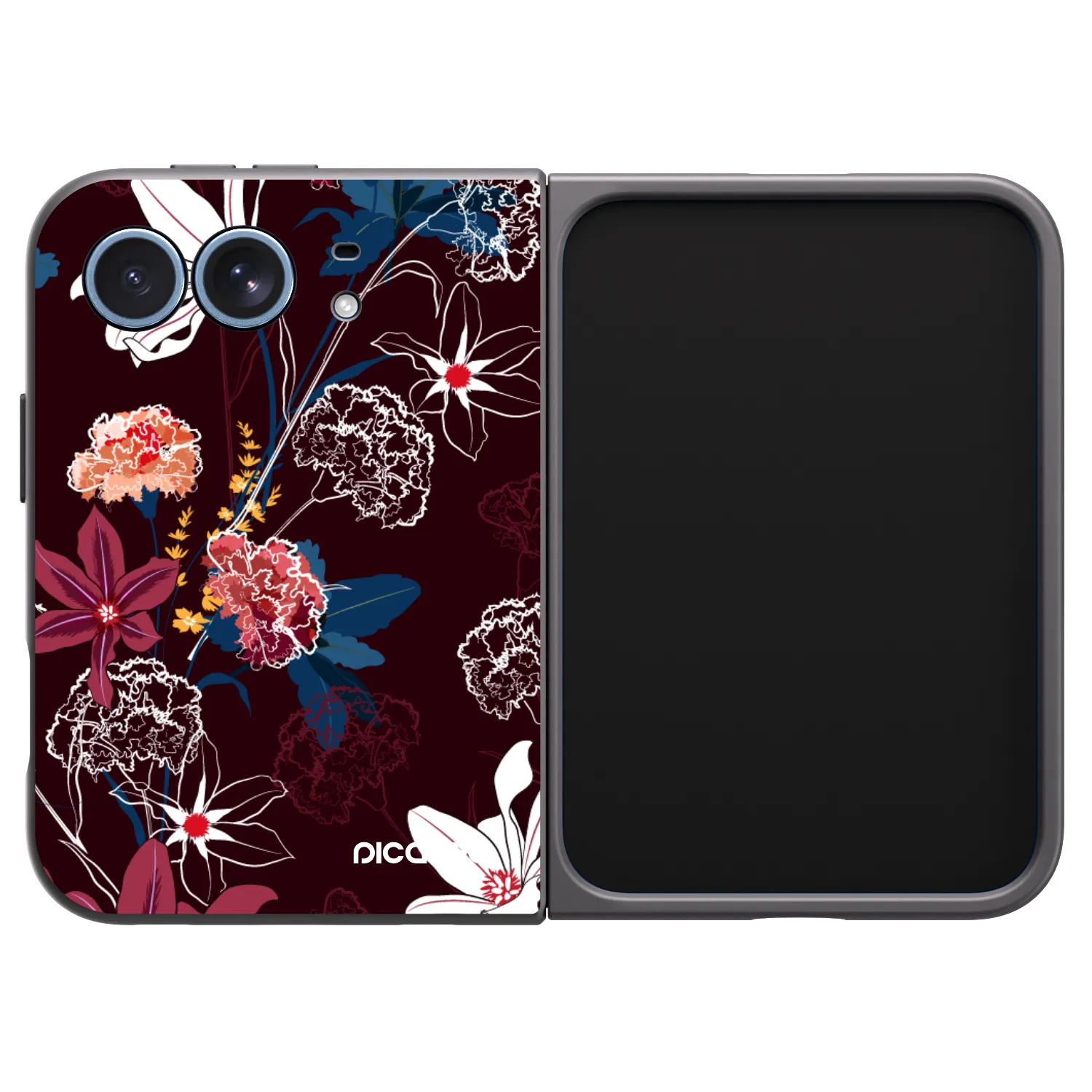 Picasee husă neagră din silicon pentru Apple iPhone Duo - Dark Meadow