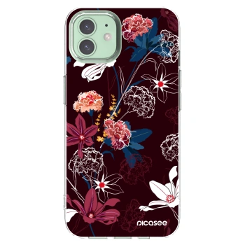 Picasee husă transparentă din silicon pentru Apple iPhone 12 - Dark Meadow