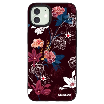 Picasee husă neagră din silicon pentru Apple iPhone 12 Pro - Dark Meadow