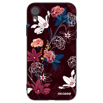 Picasee husă neagră din silicon pentru Apple iPhone XR - Dark Meadow