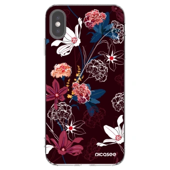 Picasee husă transparentă din silicon pentru Apple iPhone XS Max - Dark Meadow