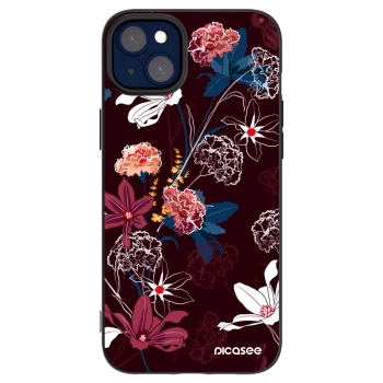 Picasee husă neagră din silicon pentru Apple iPhone 14 Plus - Dark Meadow