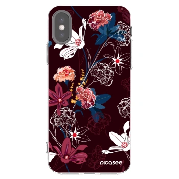 Picasee husă transparentă din silicon pentru Apple iPhone X/XS - Dark Meadow