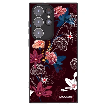 Picasee husă neagră din silicon pentru Samsung Galaxy S23 Ultra 5G - Dark Meadow
